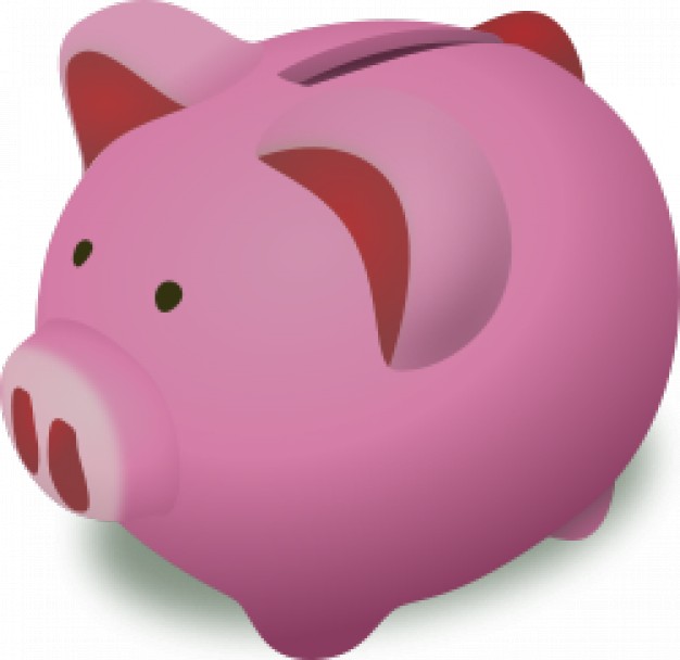 piggy bank in pink