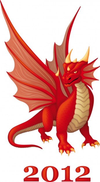 red dragon for new year design
