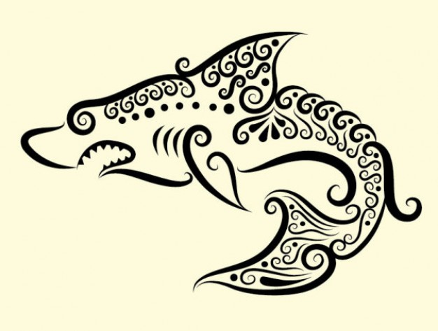 shark illustration maded by hand