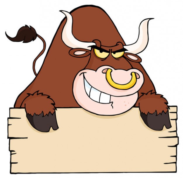 smiling brown bull on Bullfighting