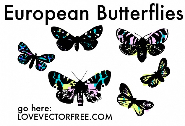 stained glass butterflies by lovevectorfree
