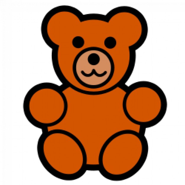 teddy bear icon in front view