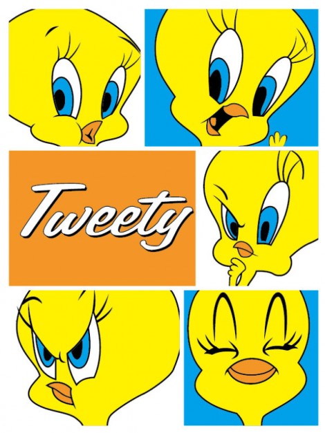 the tweety duck material with cute expression