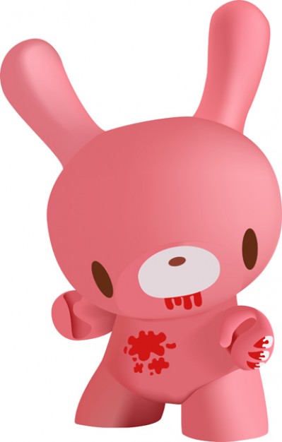 bunny doll with White background