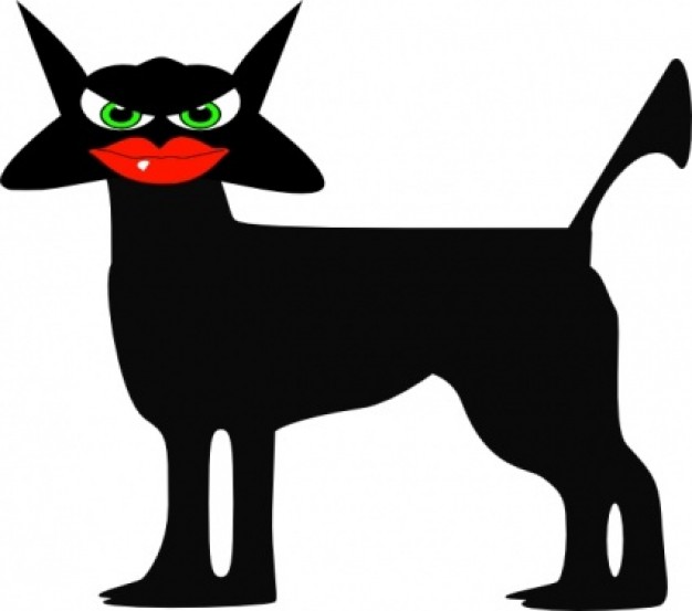 black dogoo clip art in side view