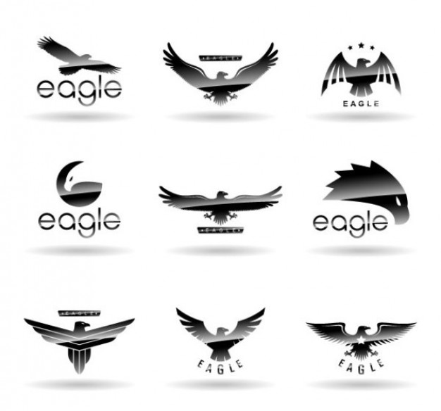 black eagles logos design sample