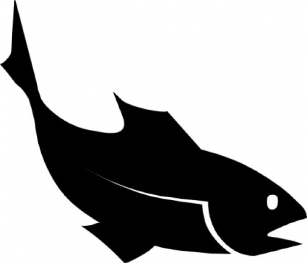 black moreno fish silhouette in side view