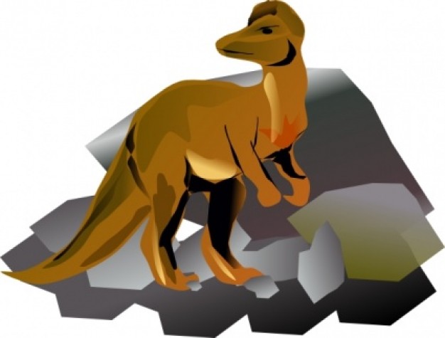 brown corythosaurus clip art