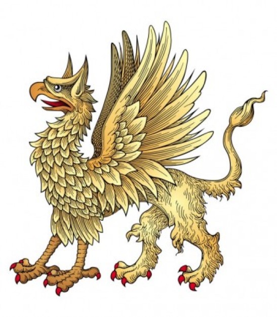 european mythology fantasy totem with gold feather
