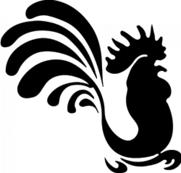 cock Silhouette in Abstract