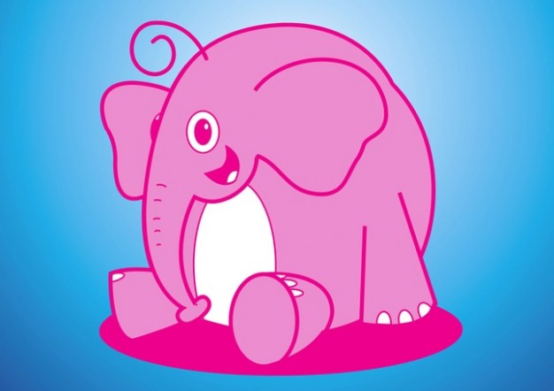 cute elephant cartoon over blue background