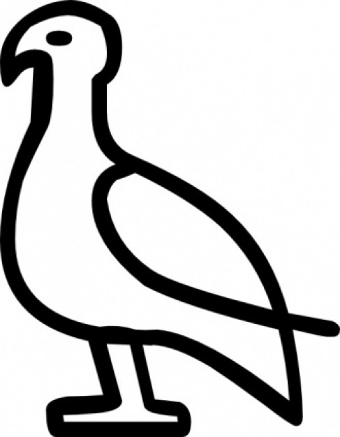 doodle bird in simple line