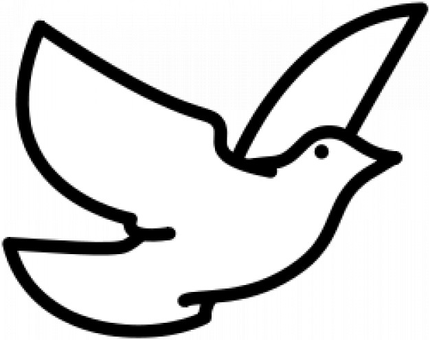 dove flying doodle in simple line