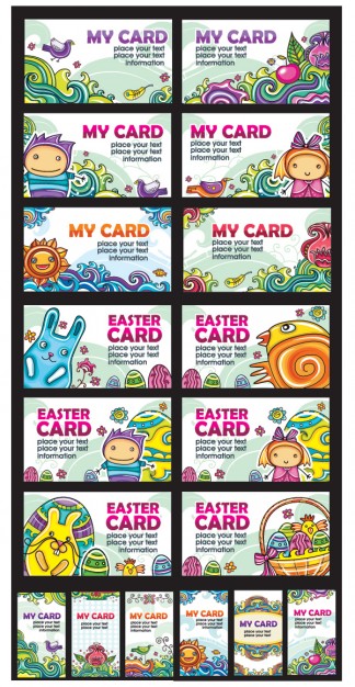 easter cartoon illustration colorful world for children card design