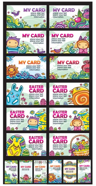 easter cartoon illustration colorful world for children card design