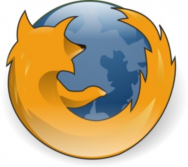 firefox logo clip art with fox and blue earth