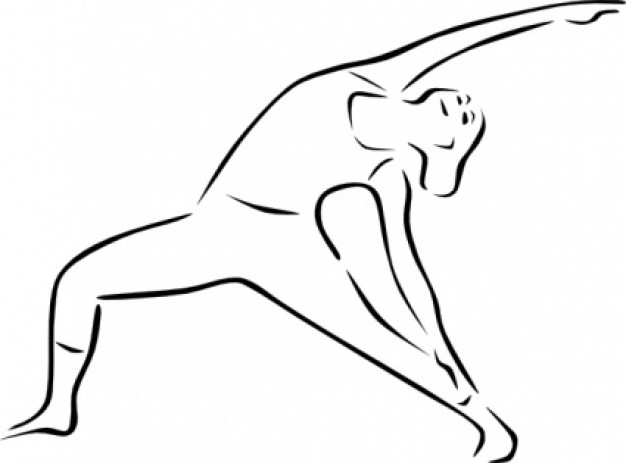 flexible person sketch in simple line