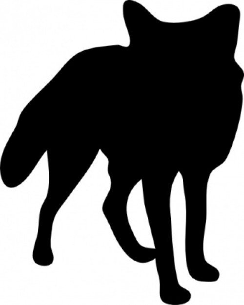 fox silhouette in front view