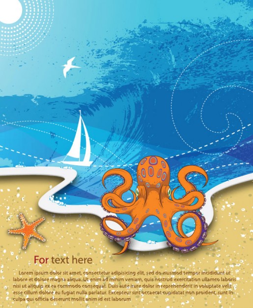 octopus scouting summer beach