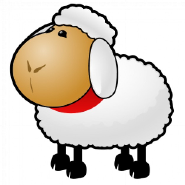 sheep with brown face and white body