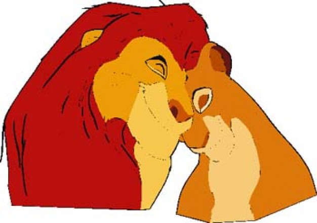 Simba and his lover character of The Lion King