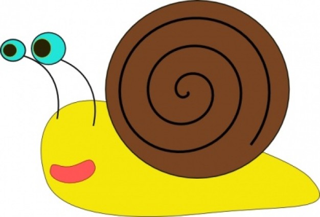 snail with yellow body clip art