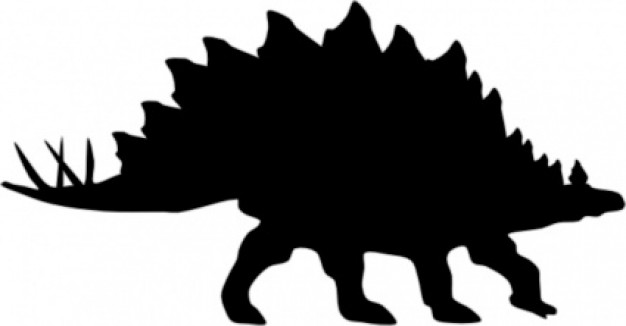 stegosaurus shadow silhouette in side view