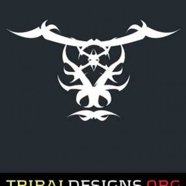 tribal character in abstract elements