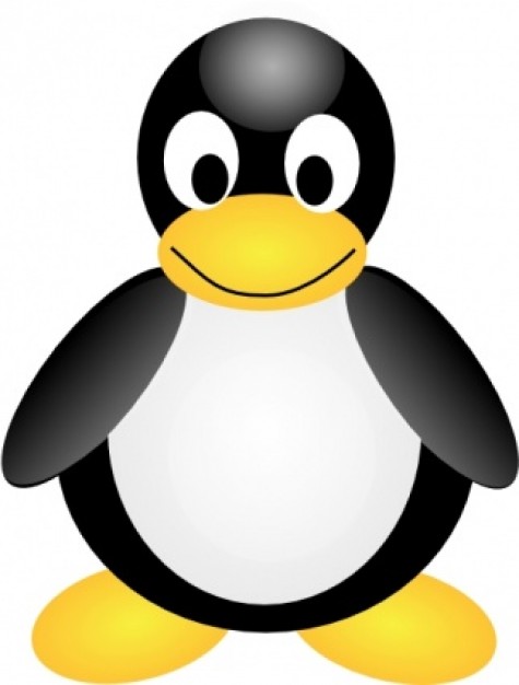 tux clip art in front view