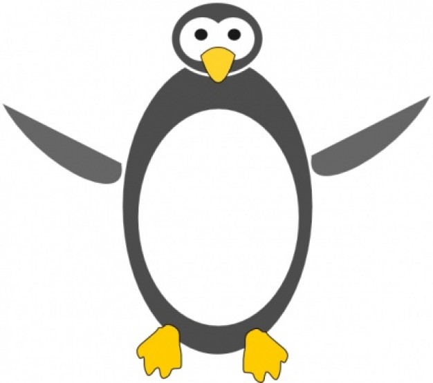 tux clip art in front view