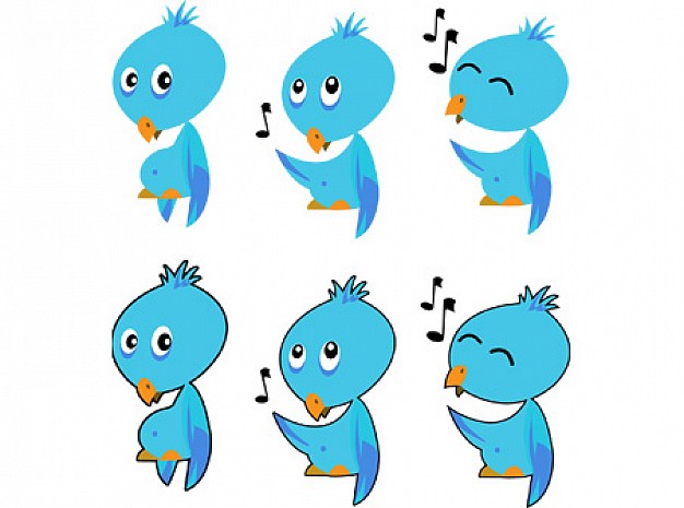 twitter bird icons with different expression