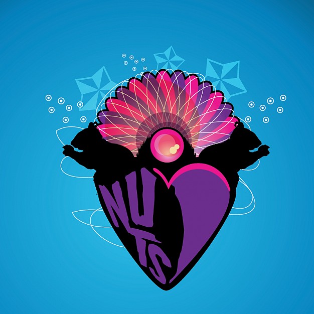 tshirt illustration with brilliant feather heart showing brilliant