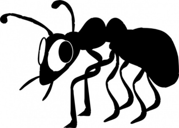 big cartoon ant silhouette