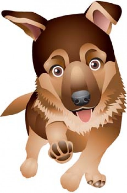 brown jumping dog collections with White background