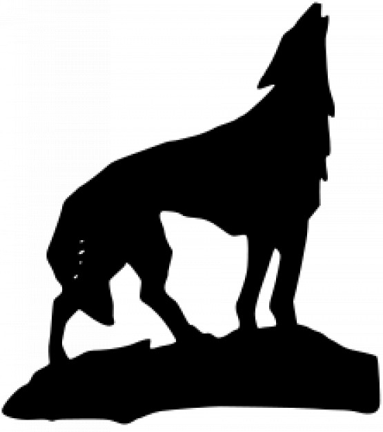 wolf Roaring clip art