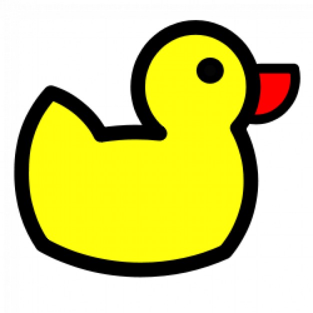 yellow ducky doodle icon