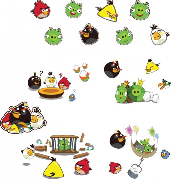 angry bird of different fighting field