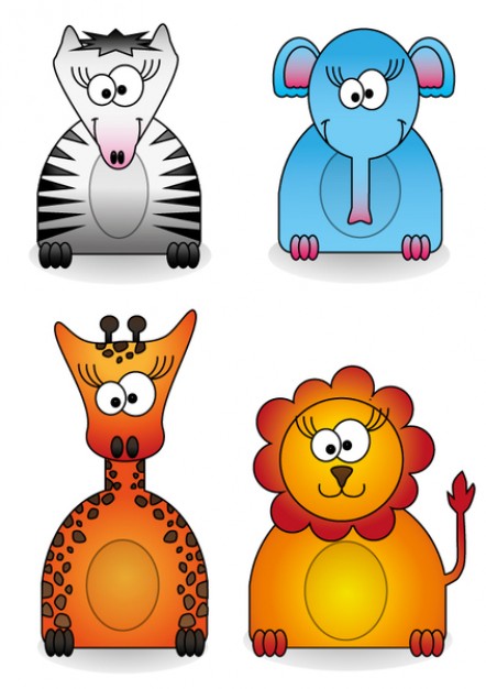 zoo animal pack including elephant,lion,giraffe