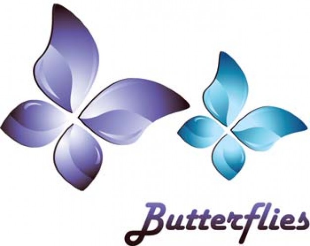 3d butterfly flower adobe ai illustrator vector