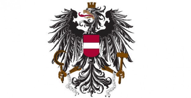 Armories Latvian flag with hawk and crown