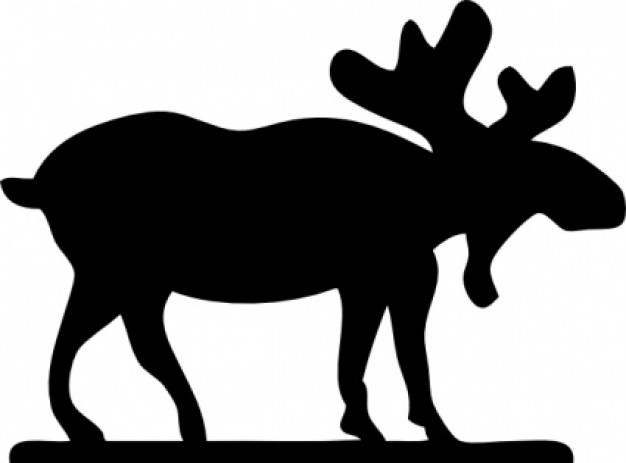 black Moose Sihouette clip art