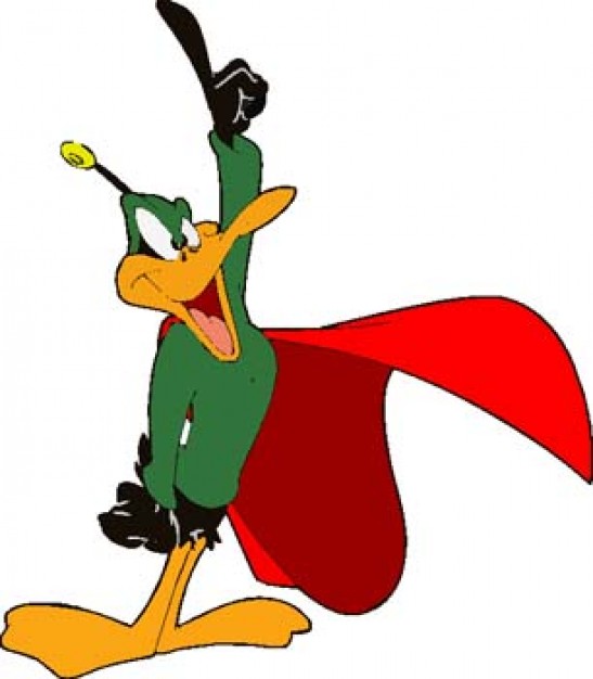 Duck Dodgers with red overcoat