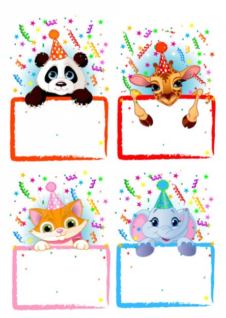 holiday bulletin board material with Vector animal like panda giraffe elephant fox