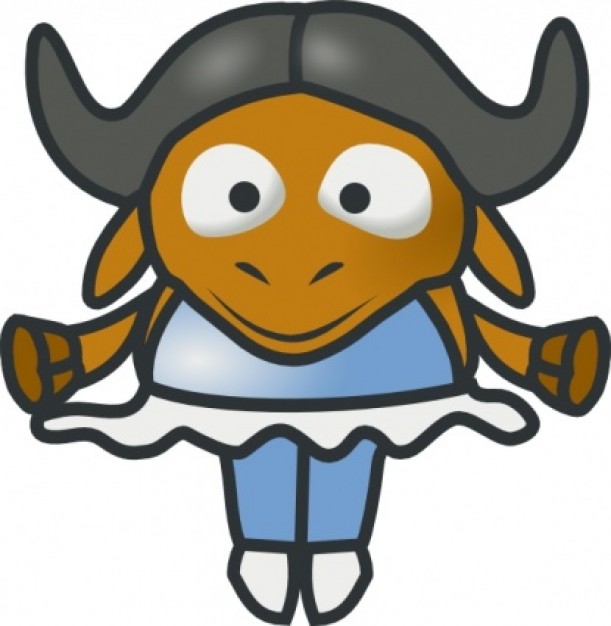 tonyk baby gnu ballerina clip art