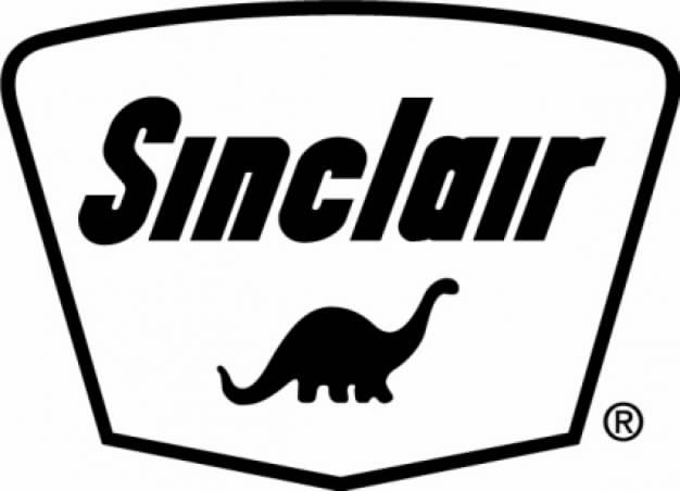 sinclair logo with Black background