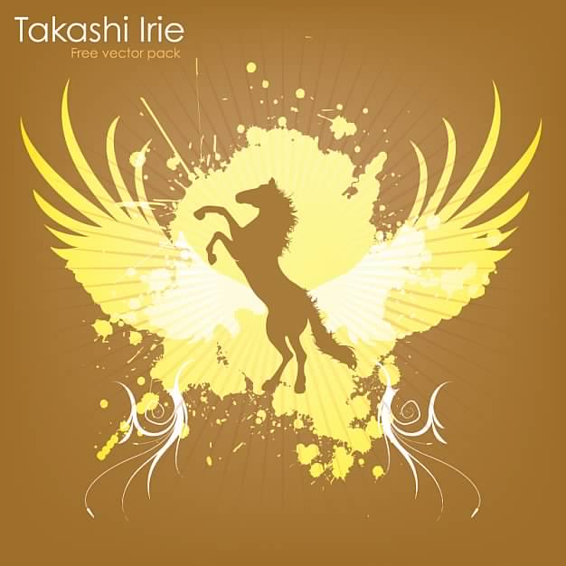 Beautiful horse silhouette with background splatter all in vector format.