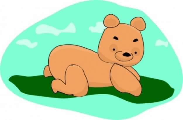 arking teddy bear bending over clip art