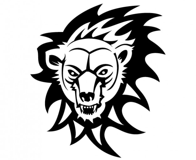 Bear face firing Vector Image in black and white