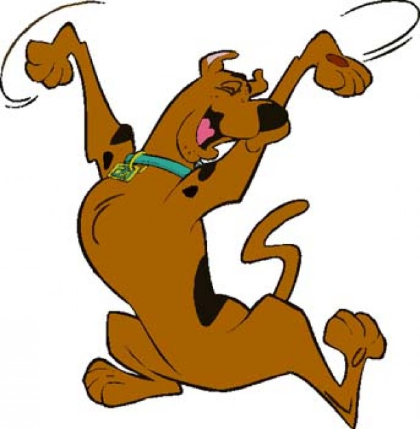 brown Scooby dog have a dance