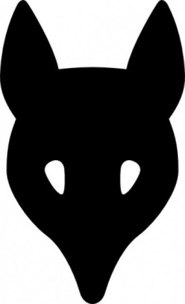 Wolf or fox Head Silhouette clip art